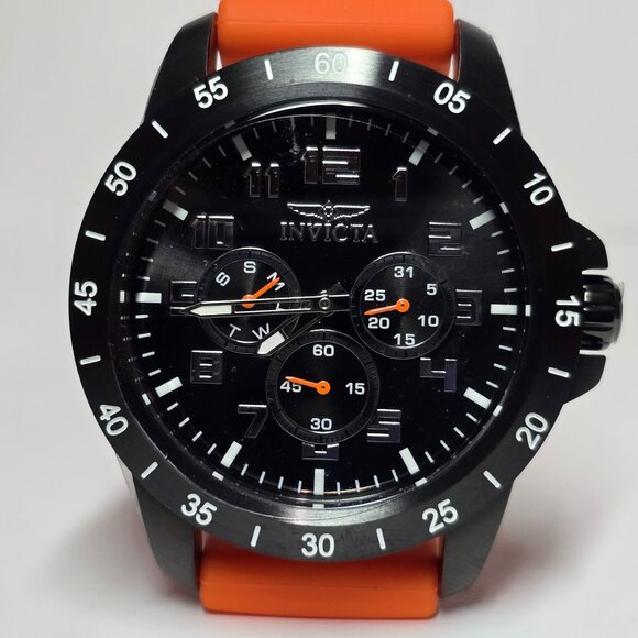 Invicta Pro Diver Men's Watch 49279 45mm Orange and Black - Picture 1 of 6